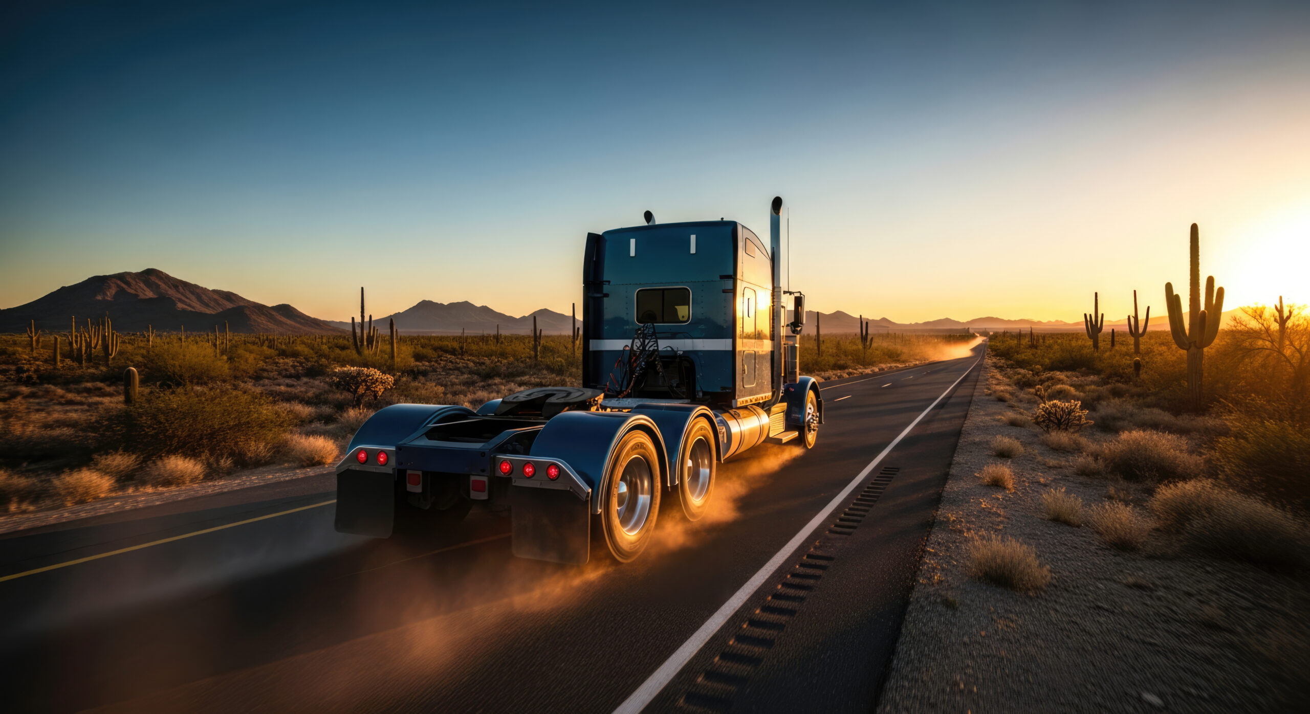 Acerca de Vecteezy Desert Highway Big Rig Sunset Cruise Arizona Majesty 71827497 Scaled